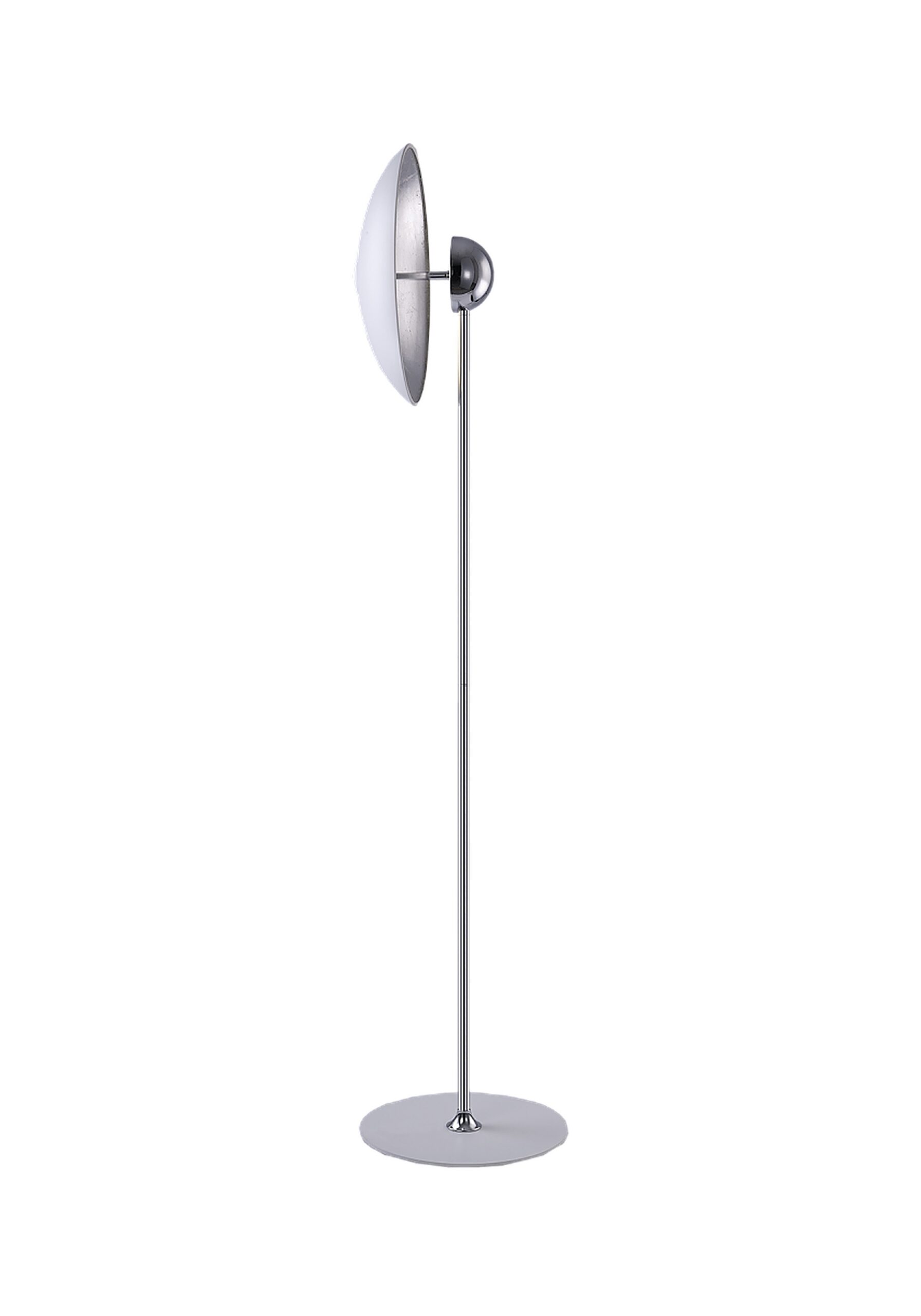 Lampadaire Sydney double vasque blanc et argent