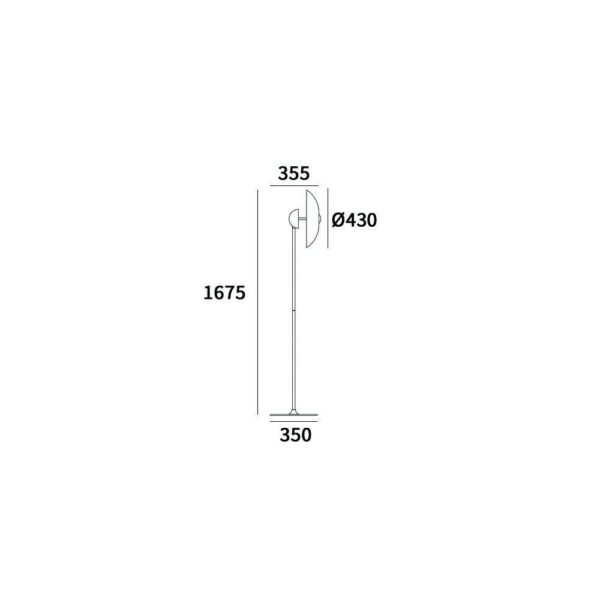Lampadaire Sydney — Double Vasque Blanc et Argent en situation