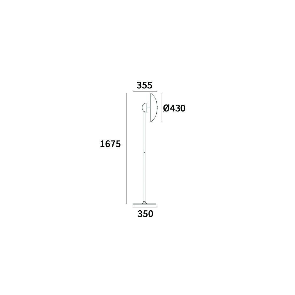Lampadaire Sydney — Double Vasque Blanc et Argent en situation