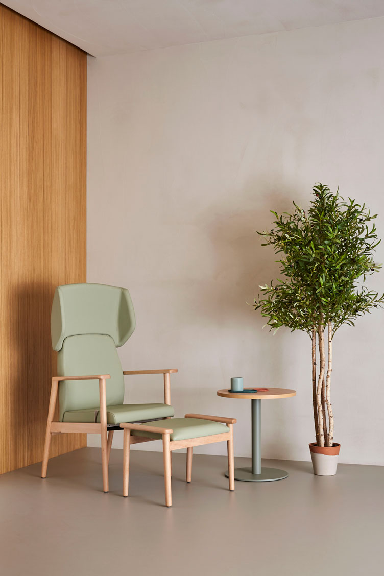 Fauteuil gériatrique accoudoirs ergonomiques