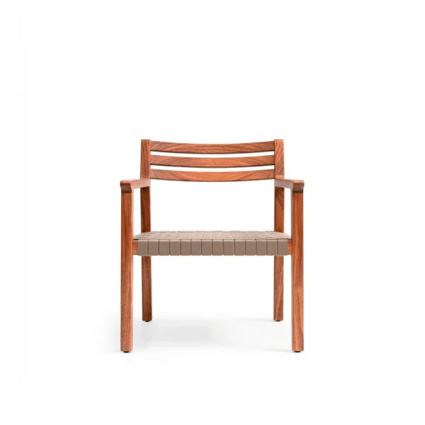 fauteuil lounge terrasse assise tressée main