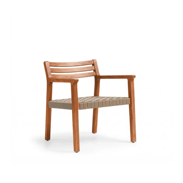 fauteuil lounge terrasse assise tressée main - vue 2