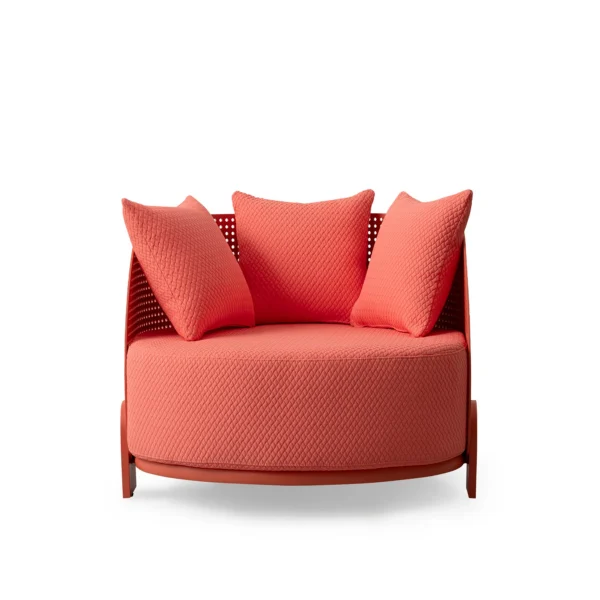 fauteuil lounge terrasse dossier perforé