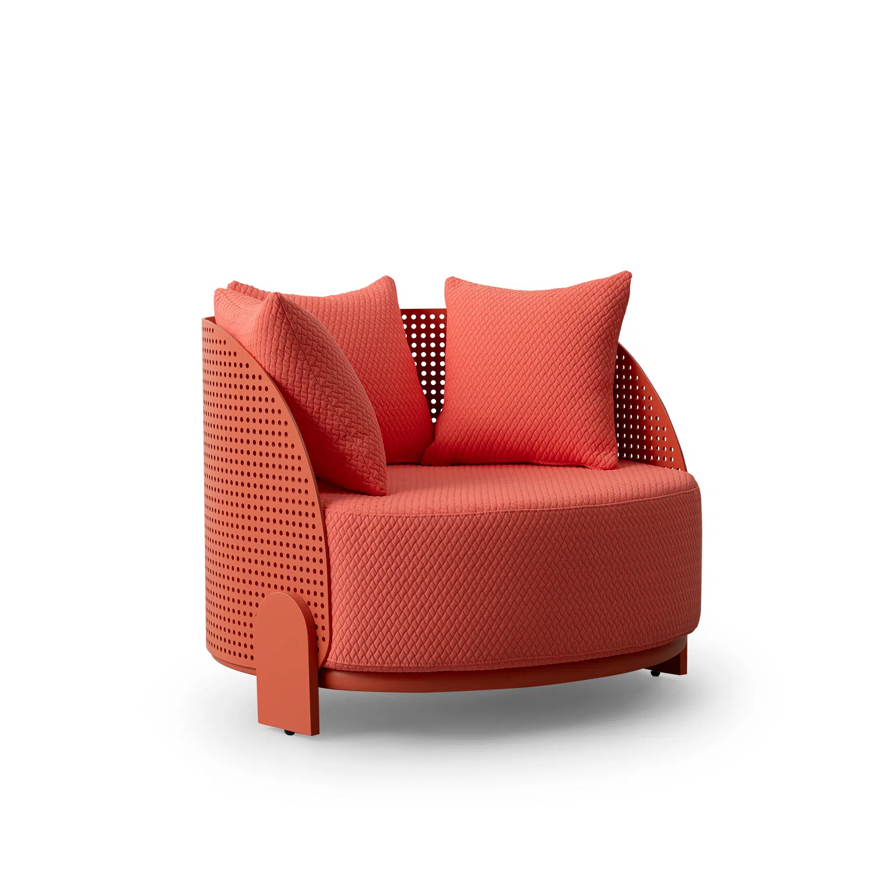 Fauteuil Lounge Terrasse Dossier Perforé Enveloppant fauteuil lounge terrasse dossier perforé - vue 2
