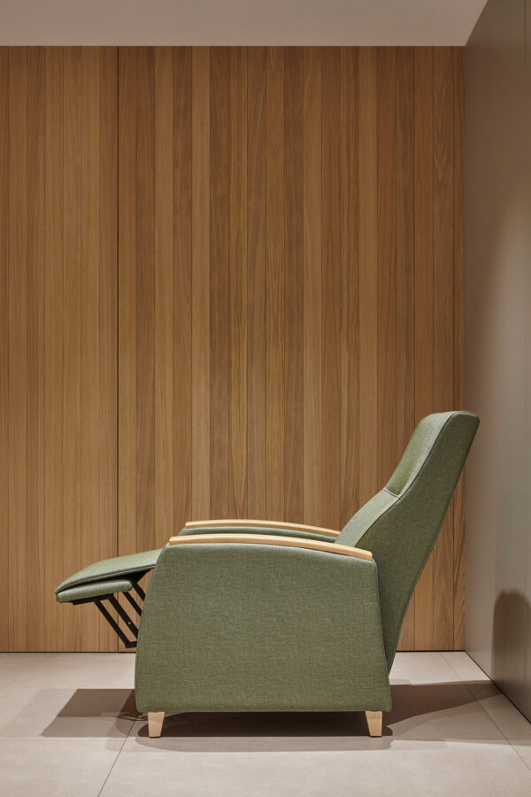 Fauteuil releveur accoudoirs bois