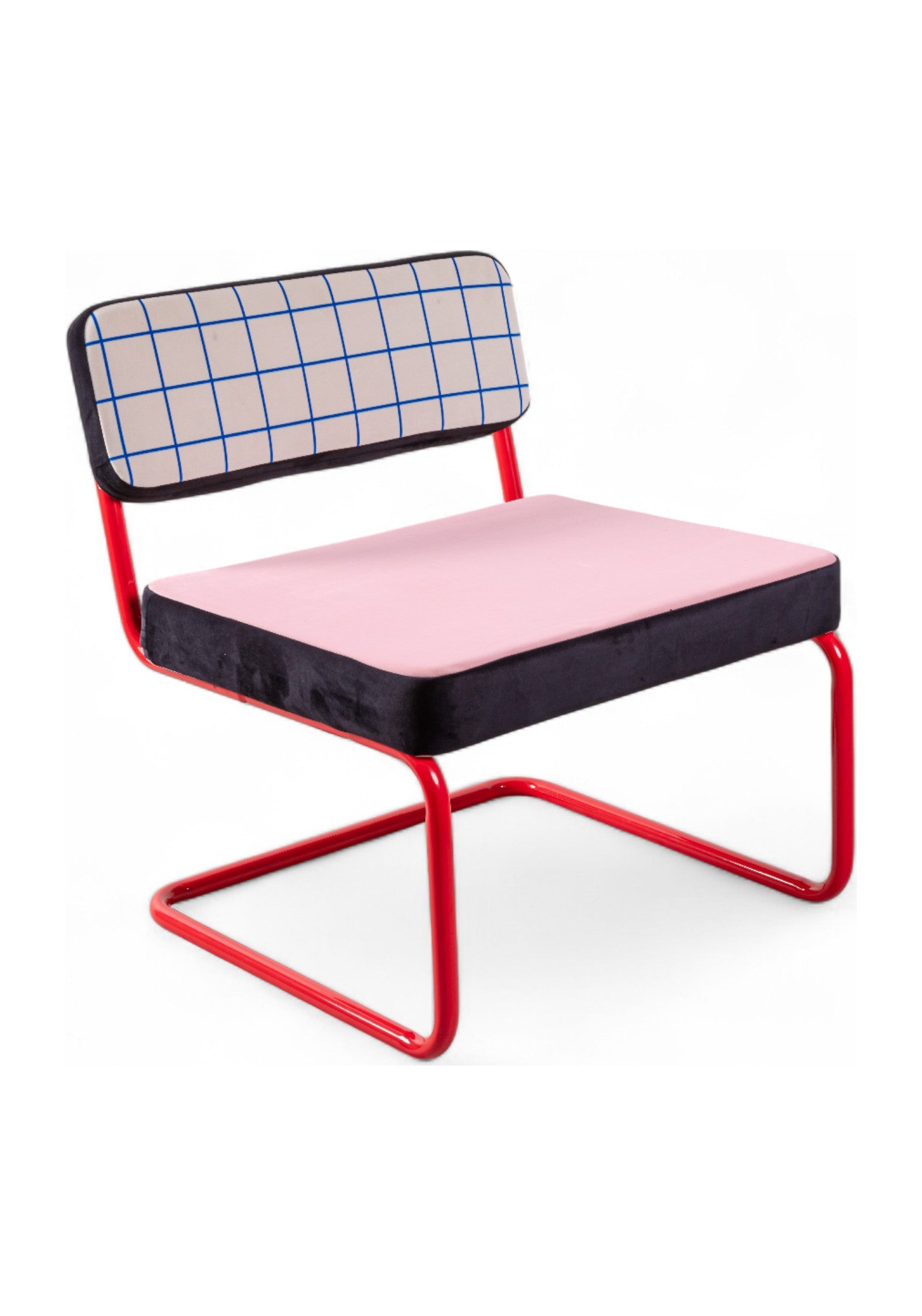 Fauteuil Lounge Super en Métal par Seletti — 2 Coloris fauteuil vintage Super Blue Grid Seletti Hello Again
