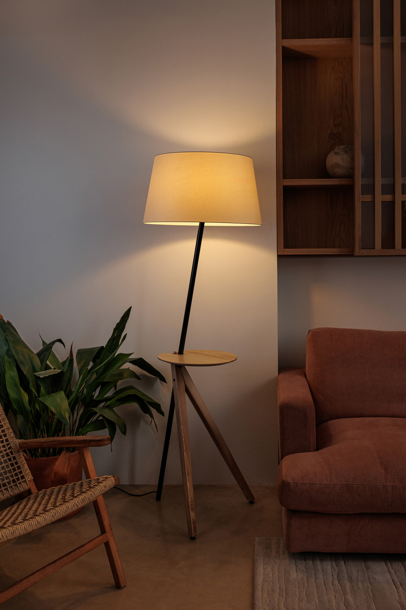 lampadaire treewood tray faro ambiance