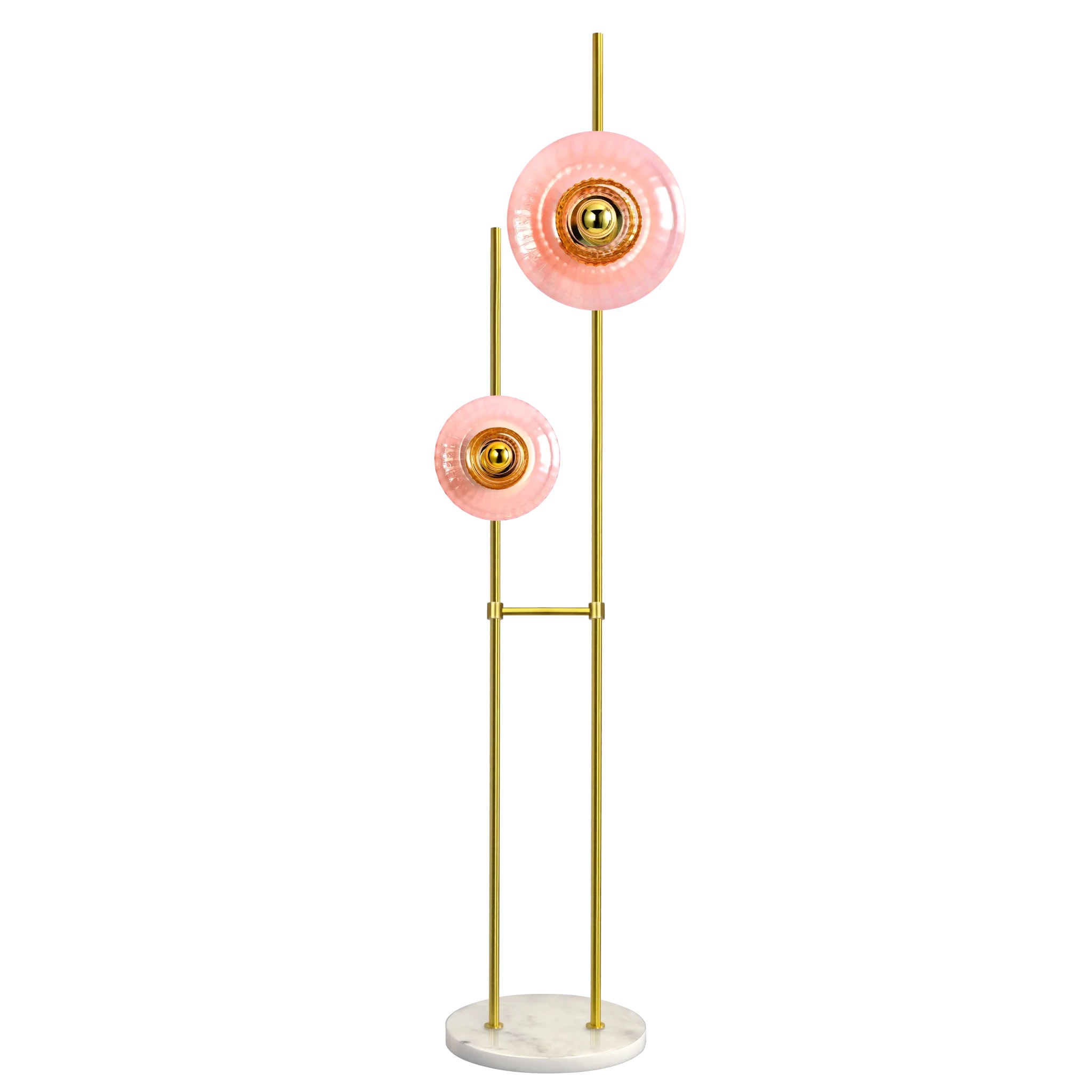 lampadaire Grace Elements Lighting verre soufflé rose