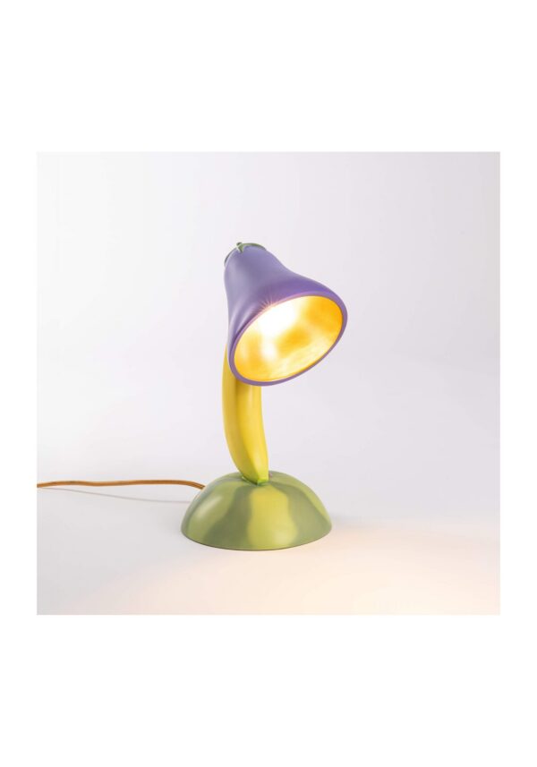 détail lampe à poser aubergine design Vitamin Seletti