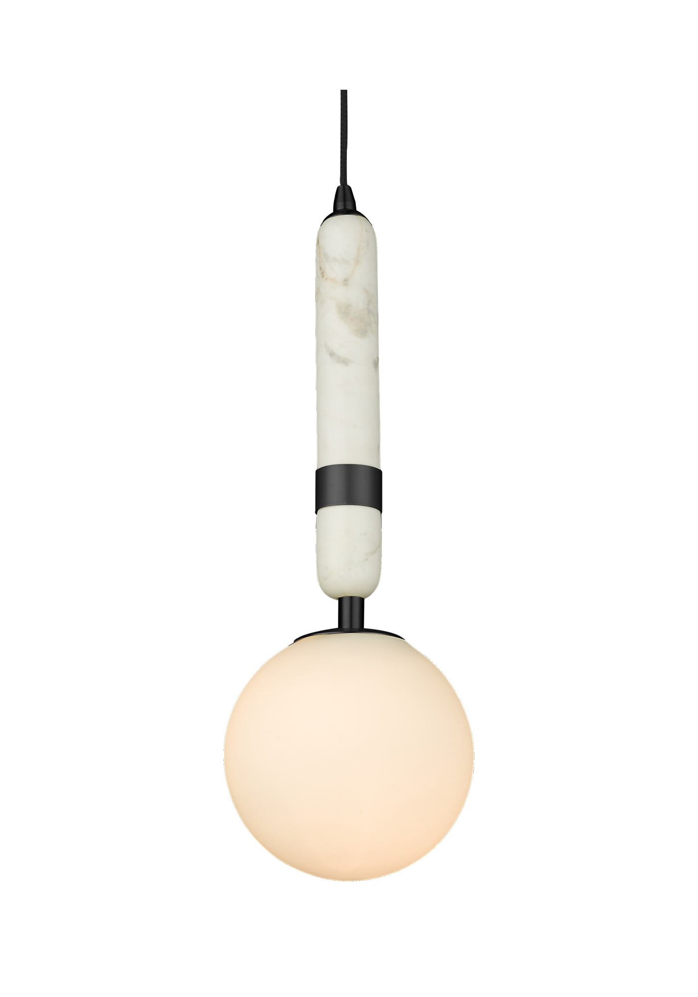 Suspension La Spezia — Tige en Marbre Blanc