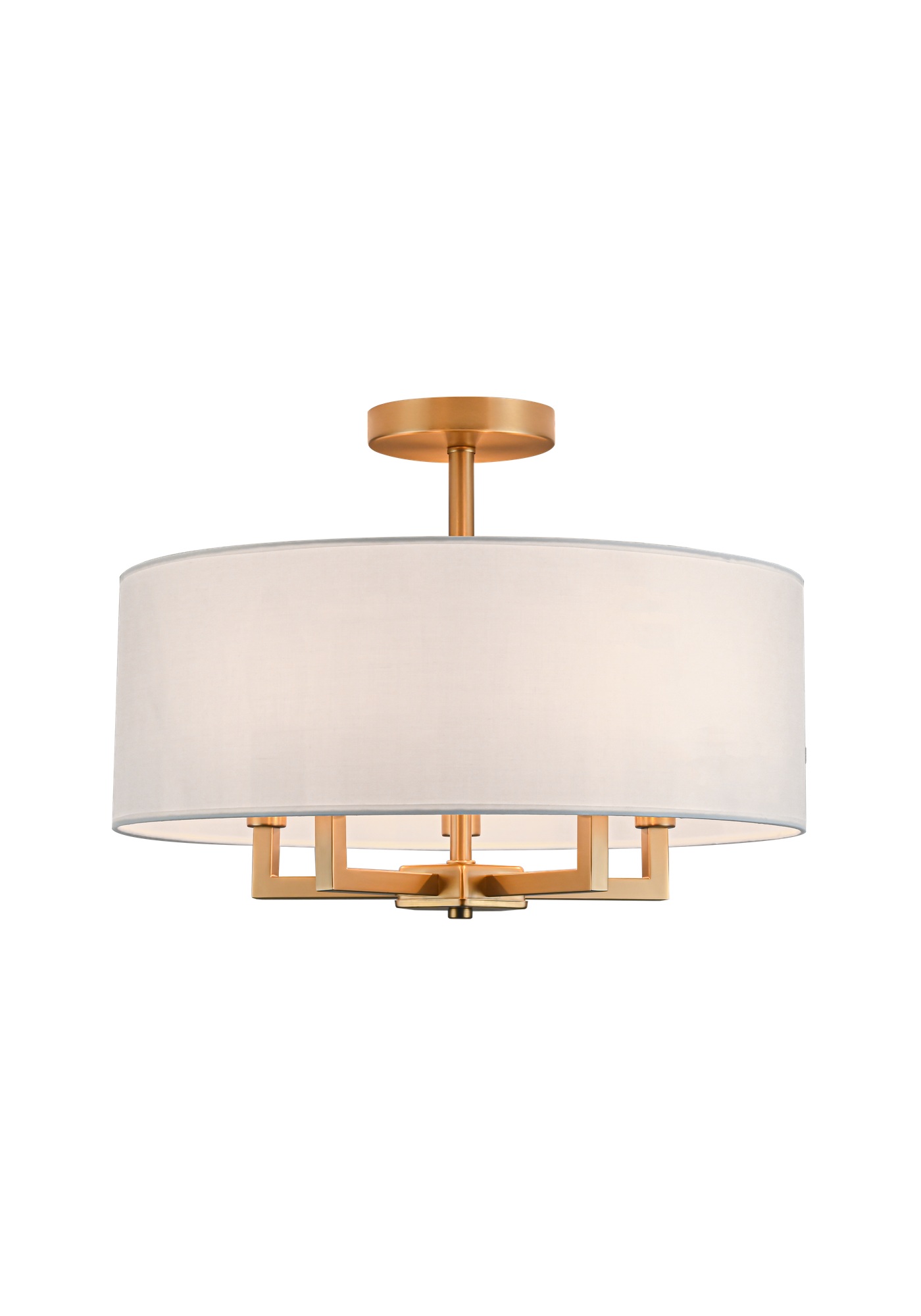 Plafonnier Lille — Tambour Tissu, Grand Format