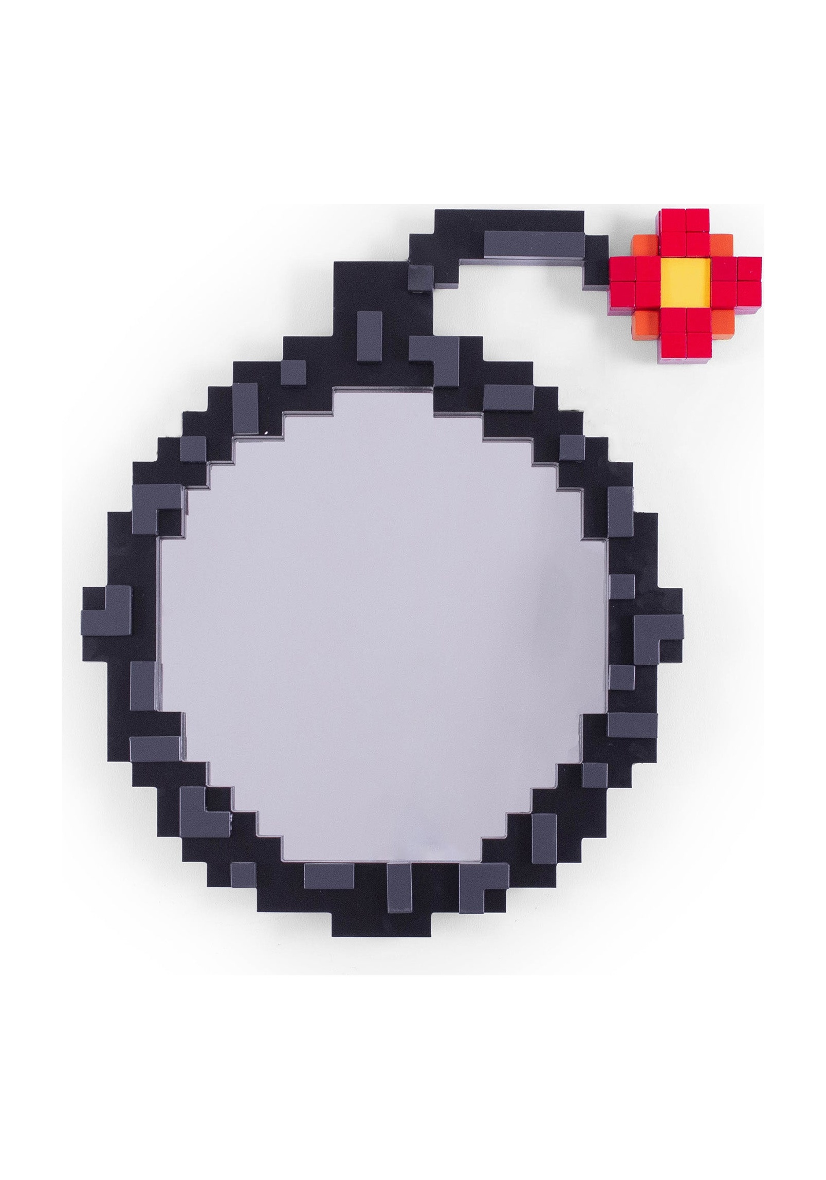 Miroir Mural Pixel Bombe en MDF Noir par Seletti miroir pixel bombe Seletti