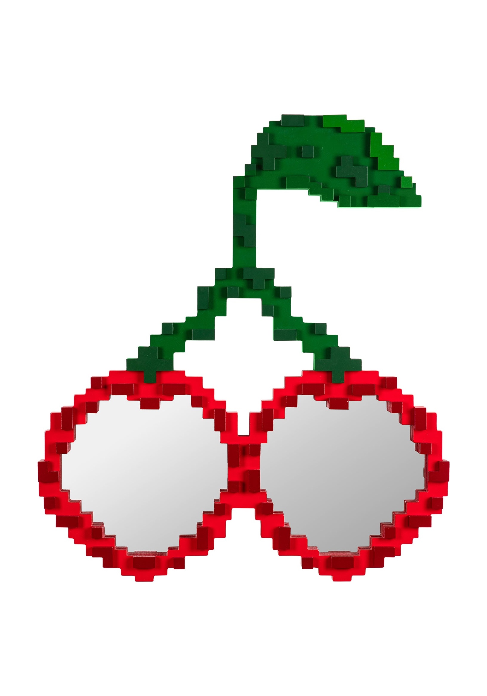 Miroir Mural Pixel Cerises en MDF Rouge et Vert par Seletti miroir pixel cerises Seletti