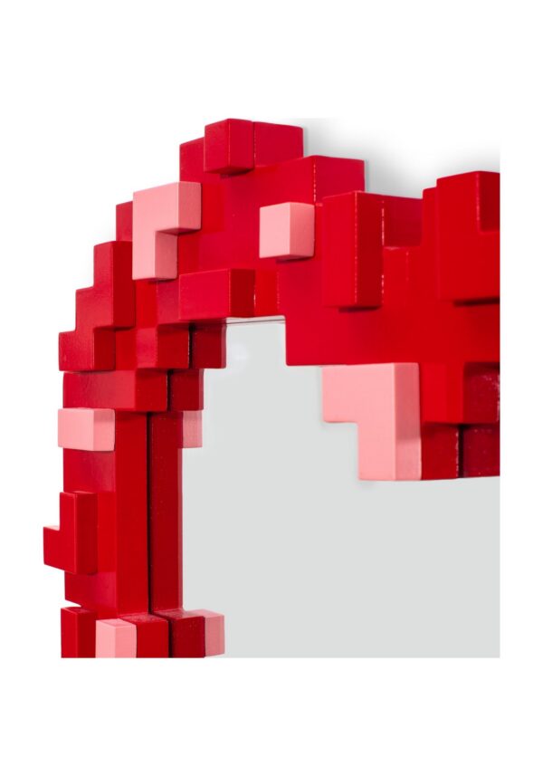 détail miroir pixel coeur Seletti