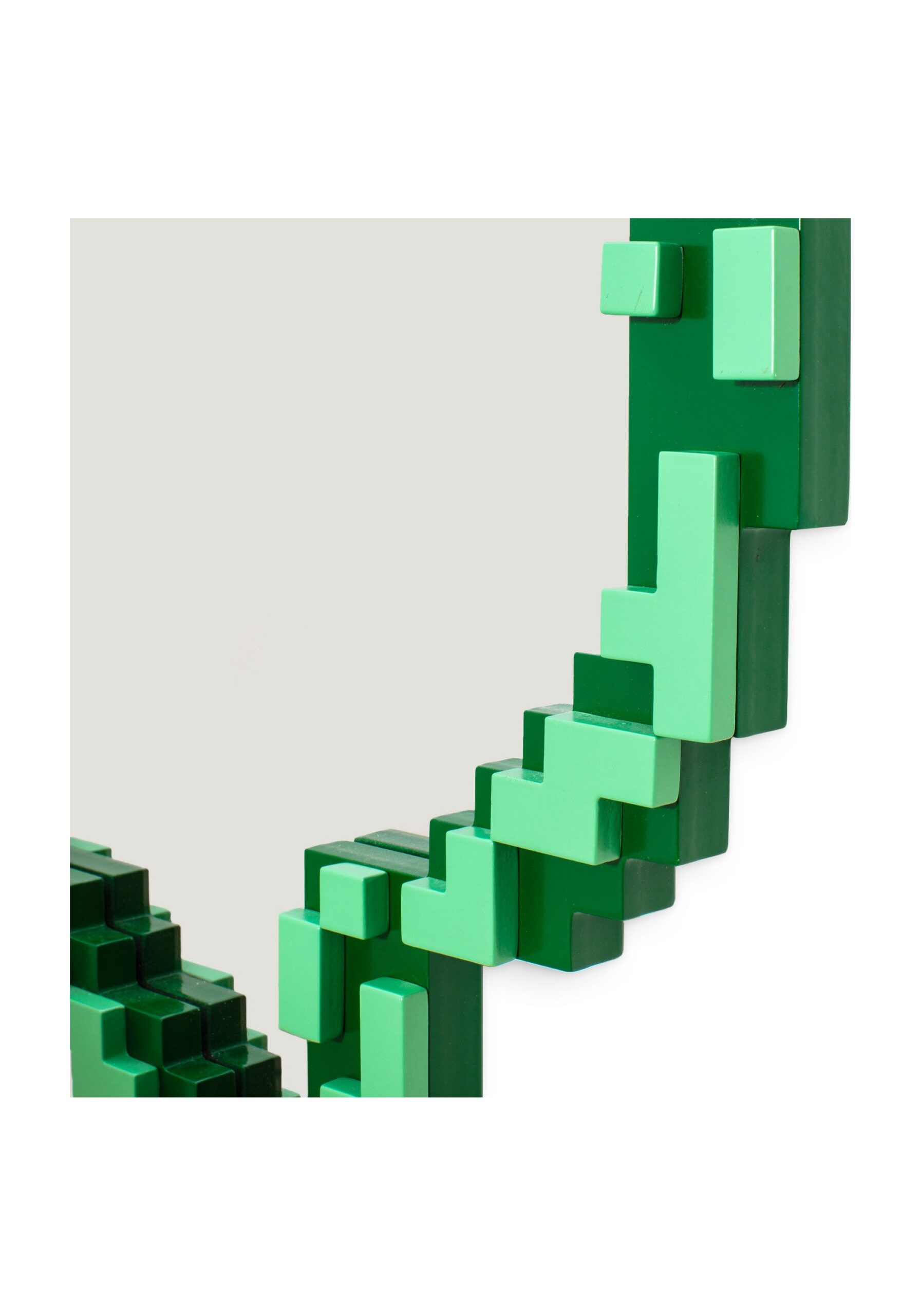 Miroir Mural Pixel Message en MDF Vert par Seletti détail miroir pixel message Seletti