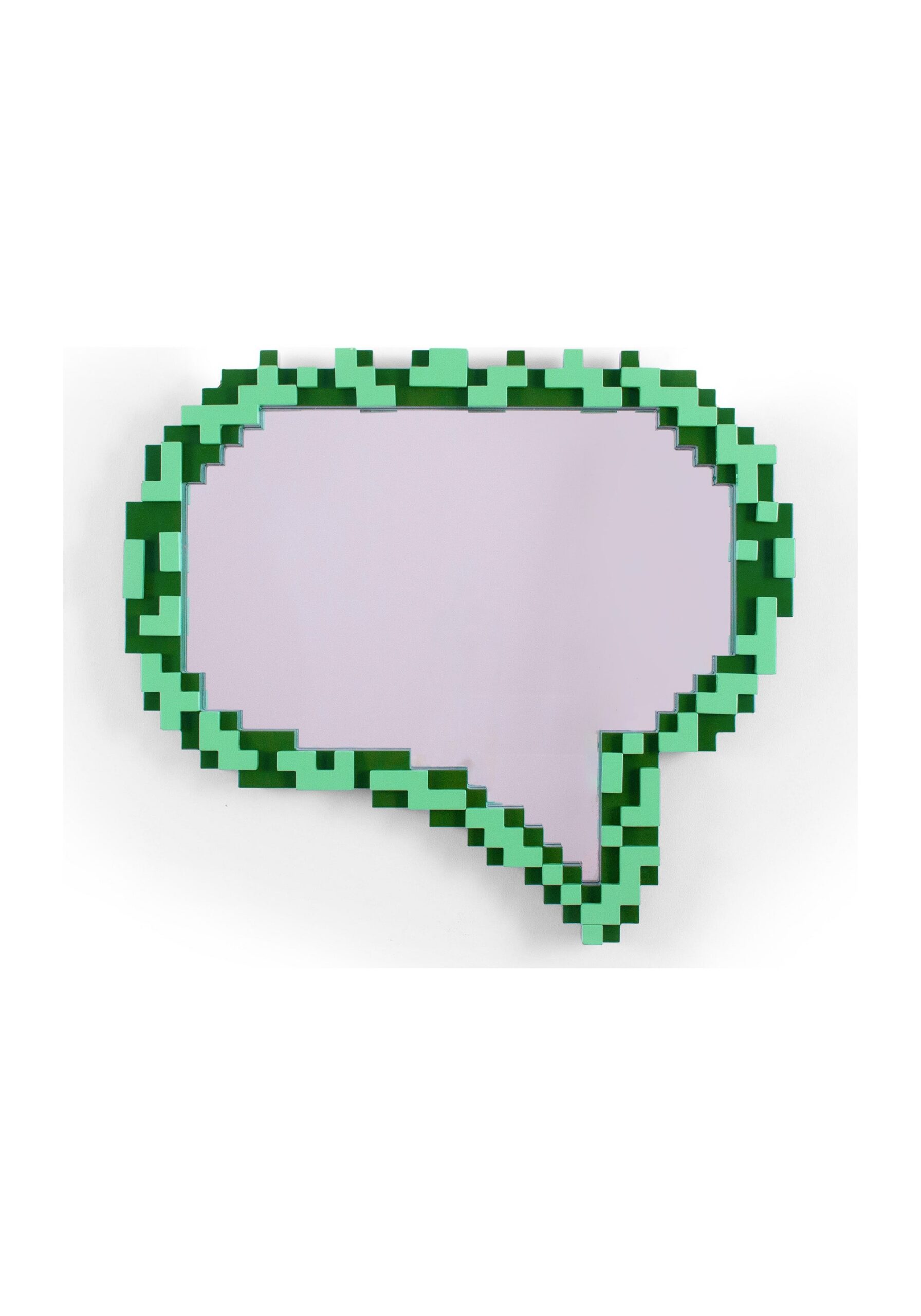 Miroir Mural Pixel Message en MDF Vert par Seletti miroir pixel message Seletti