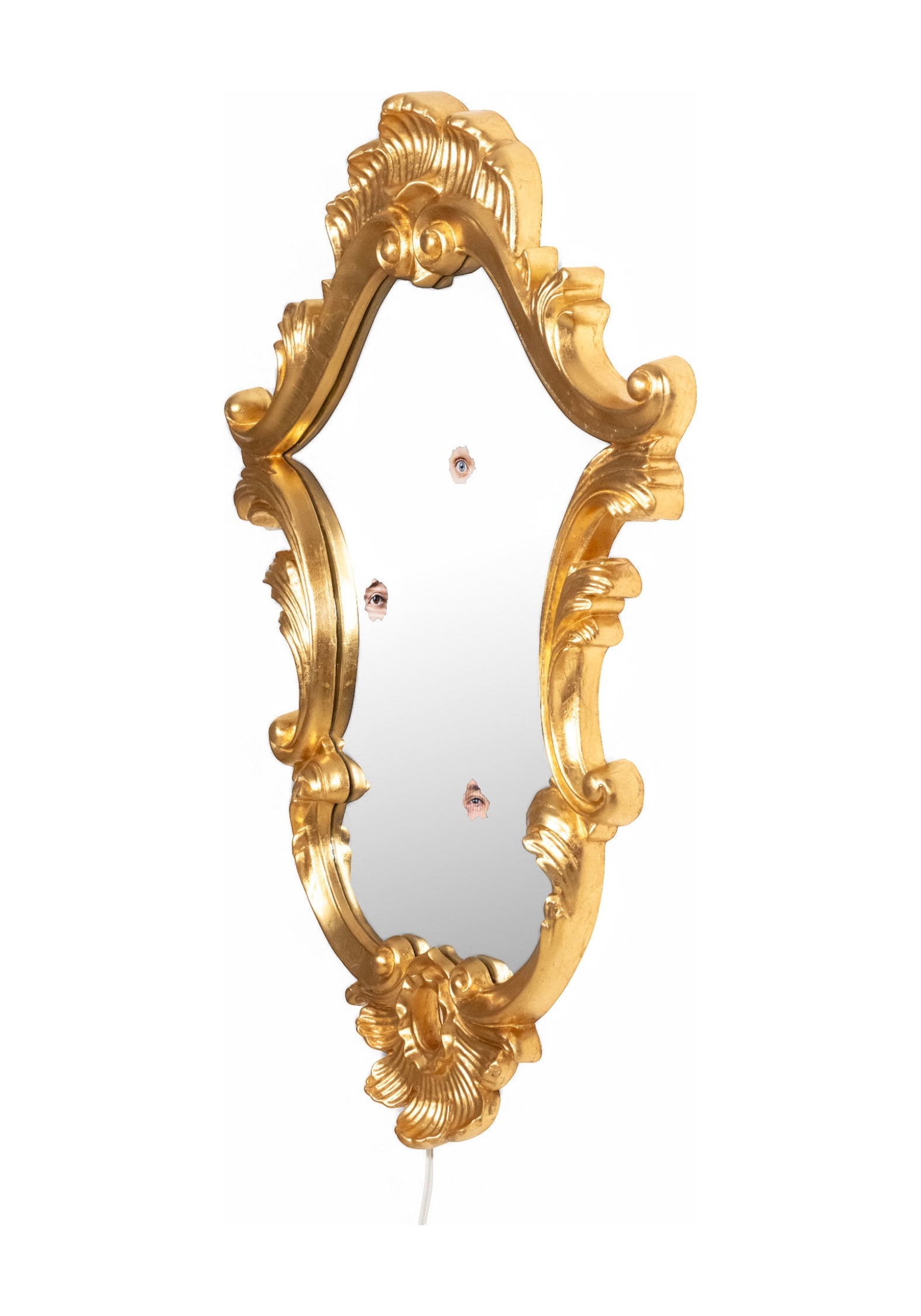 détail grand miroir design mural Reflecting Trilogy Seletti