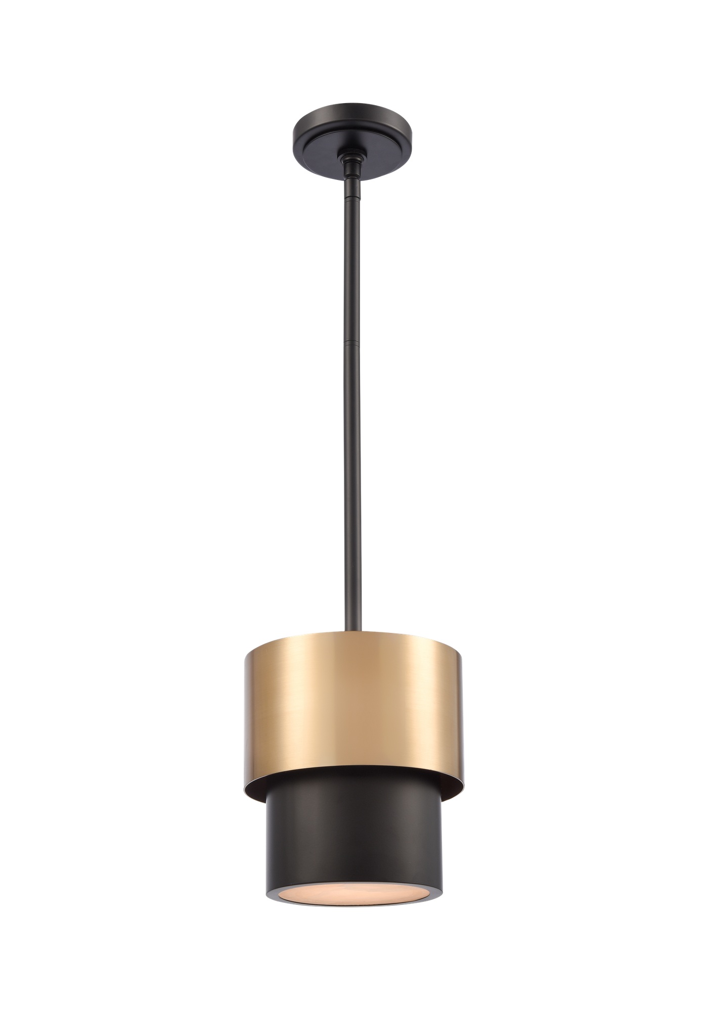Suspension Coburg — Petit Cylindre Laiton et Albâtre