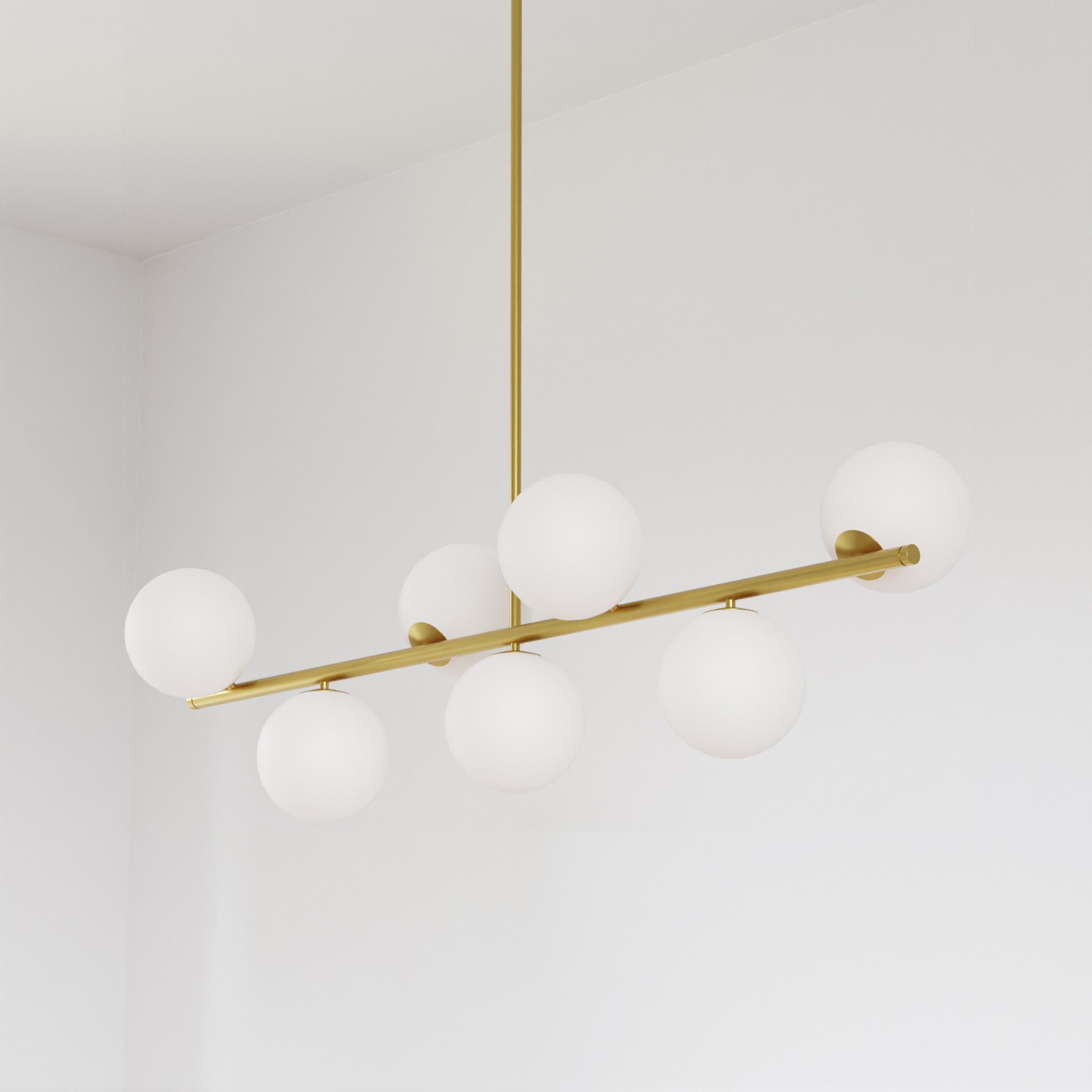 Lustre Cape Town — Îlot Linéaire à Globes en situation