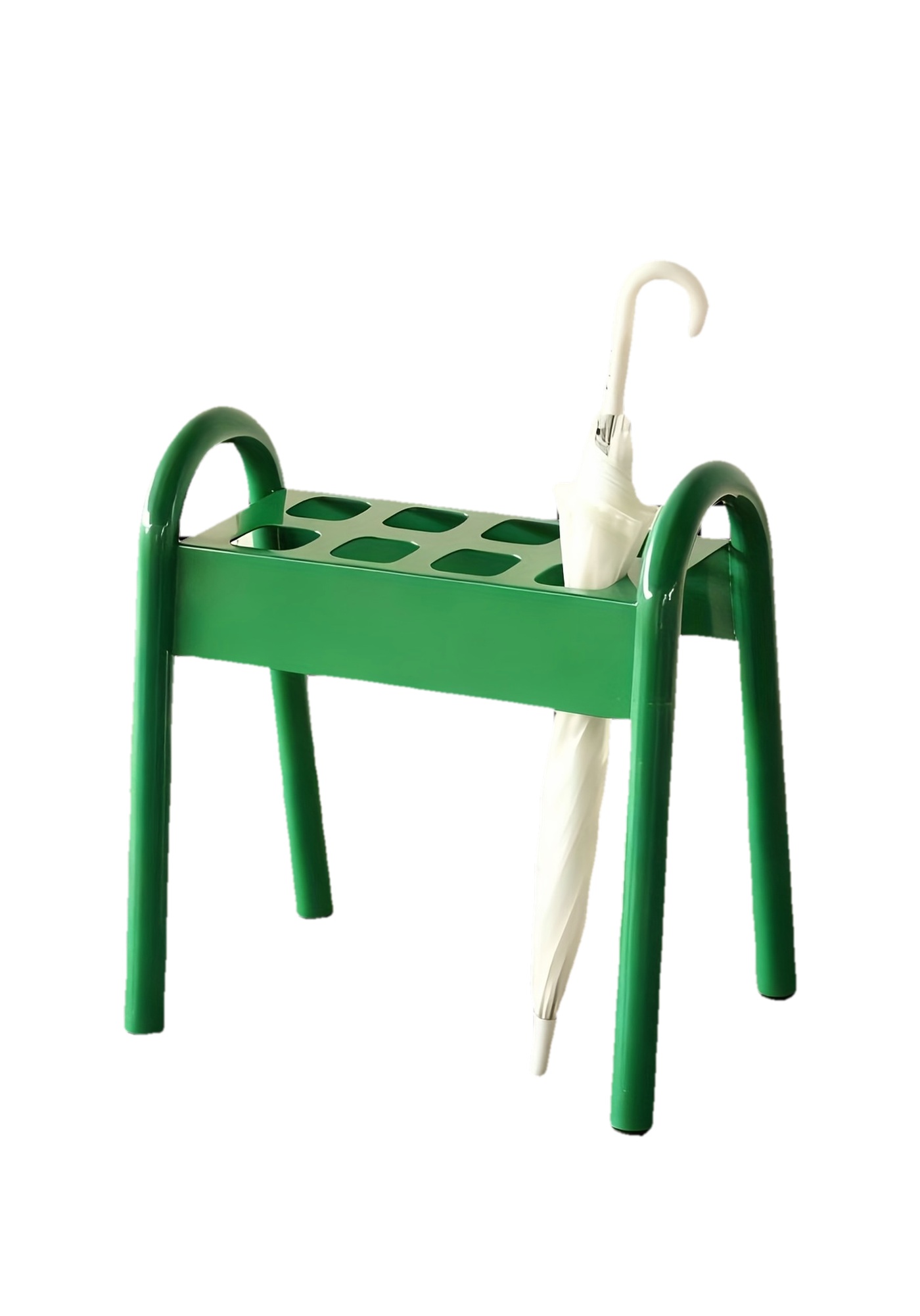 porte parapluie extérieur fer vert otoko fond blanc