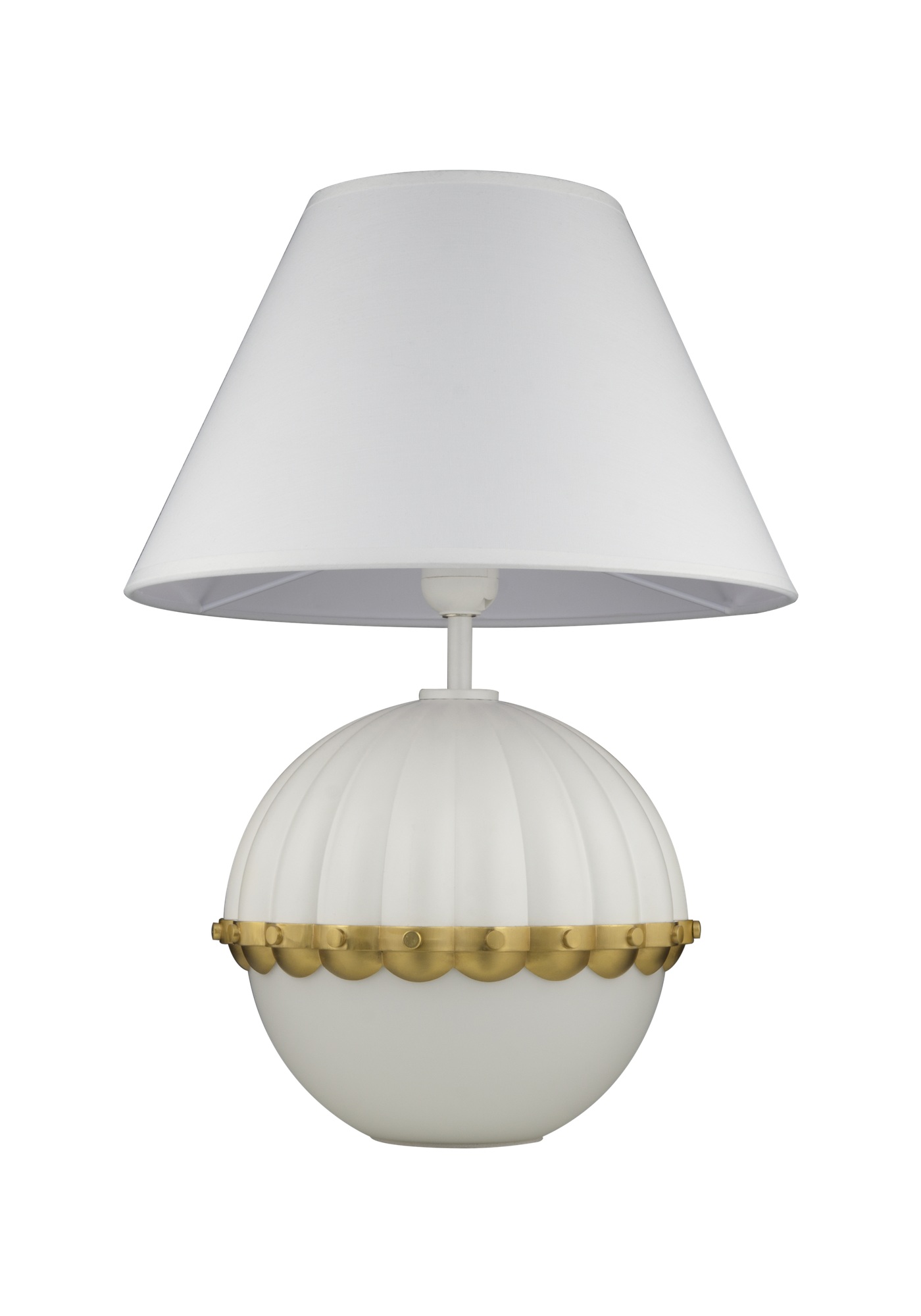 Lampe à Poser Pralines — Globe Cannelé et Bande Dorée
