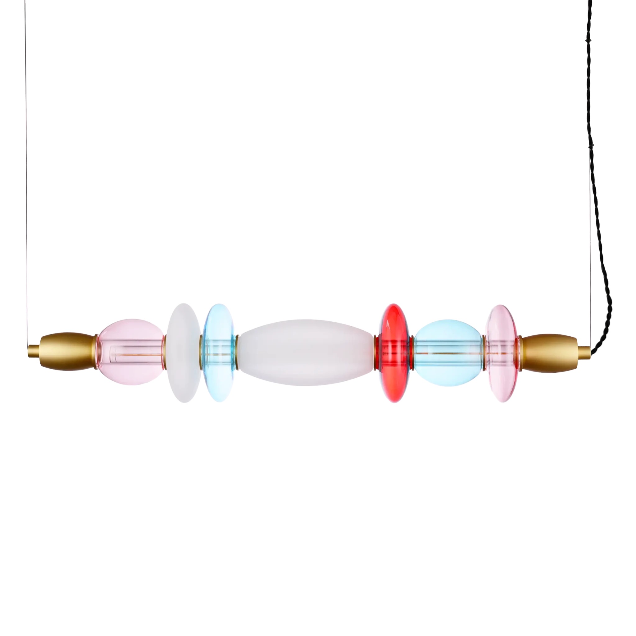 suspension horizontale Léonor Elements Lighting rose bleu rouge