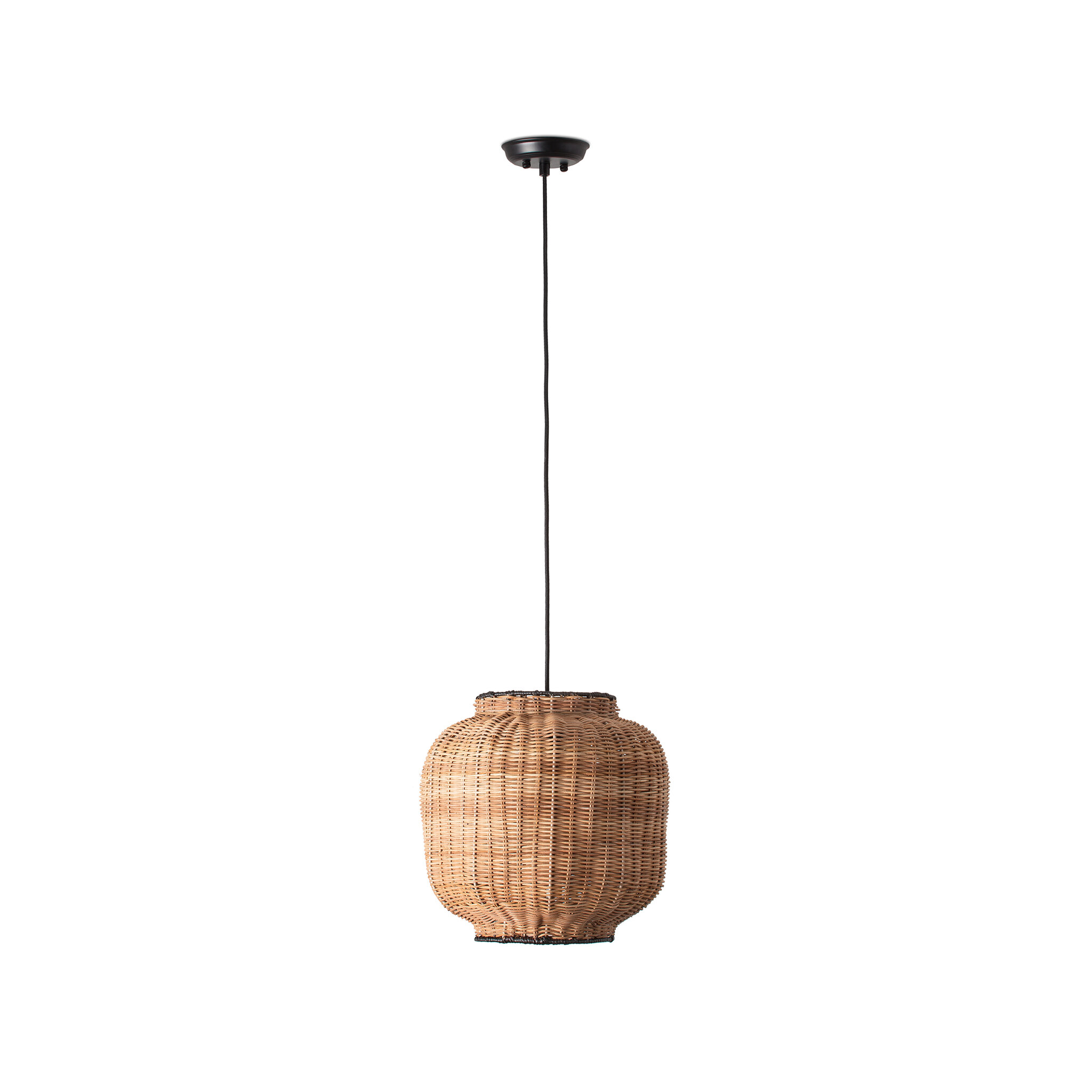 suspension tupai rotin noir faro