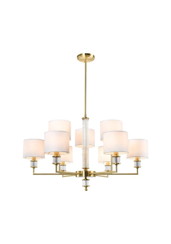 Lustre Sutton — Colonne Acrylique, 9 Bras