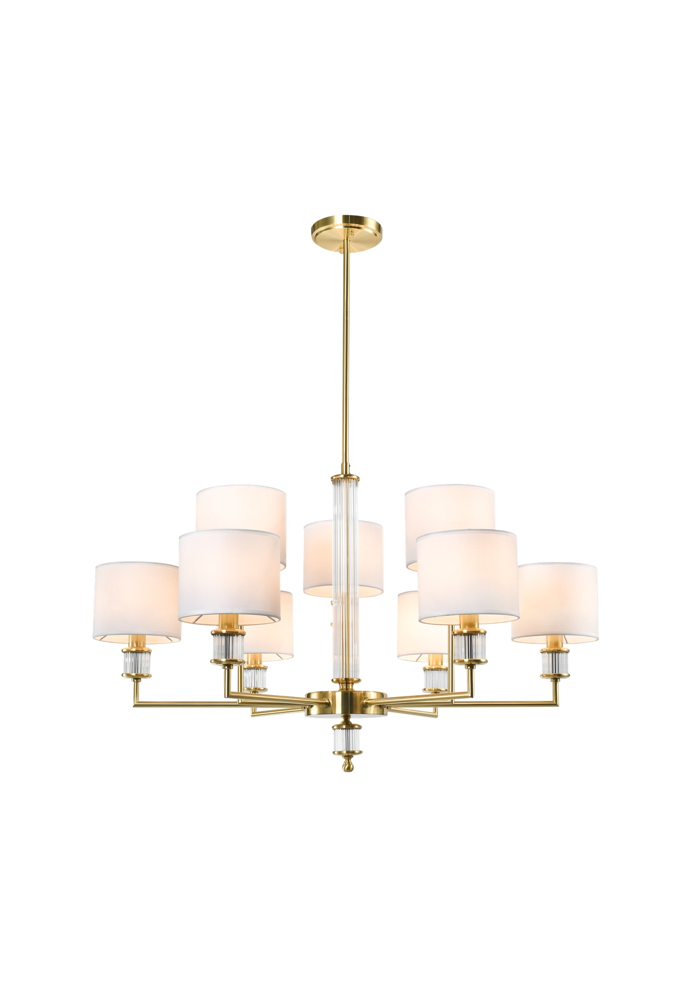 Lustre Sutton — Colonne Acrylique, 9 Bras
