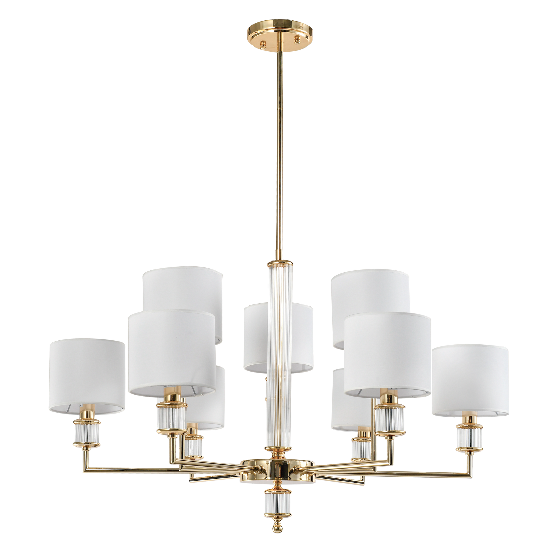 Lustre Sutton — Colonne Acrylique, 9 Bras par Cosmolight Lustre Sutton — Colonne Acrylique, 9 Bras en situation