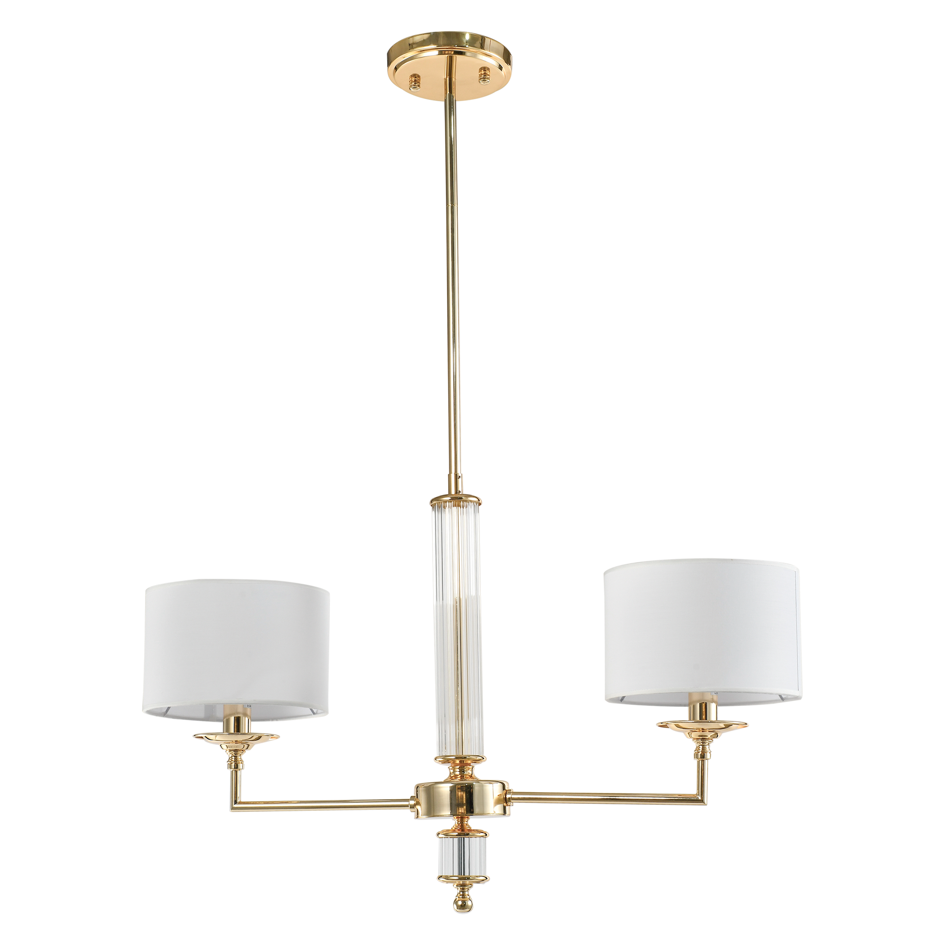 Lustre Sutton — Colonne Acrylique, 2 Bras par Cosmolight Lustre Sutton — Colonne Acrylique, 2 Bras en situation