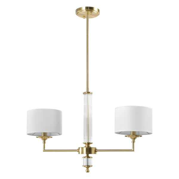 Lustre Sutton — Colonne Acrylique, 2 Bras en situation