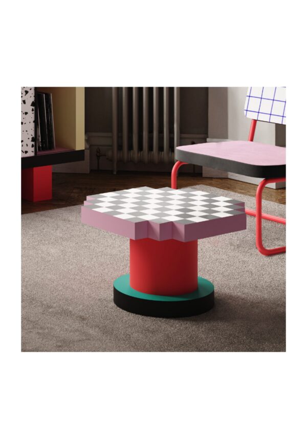 détail table basse vintage Super Chessboard Seletti