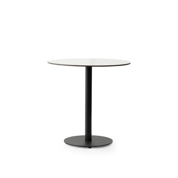 table terrasse ronde plateau stratifié