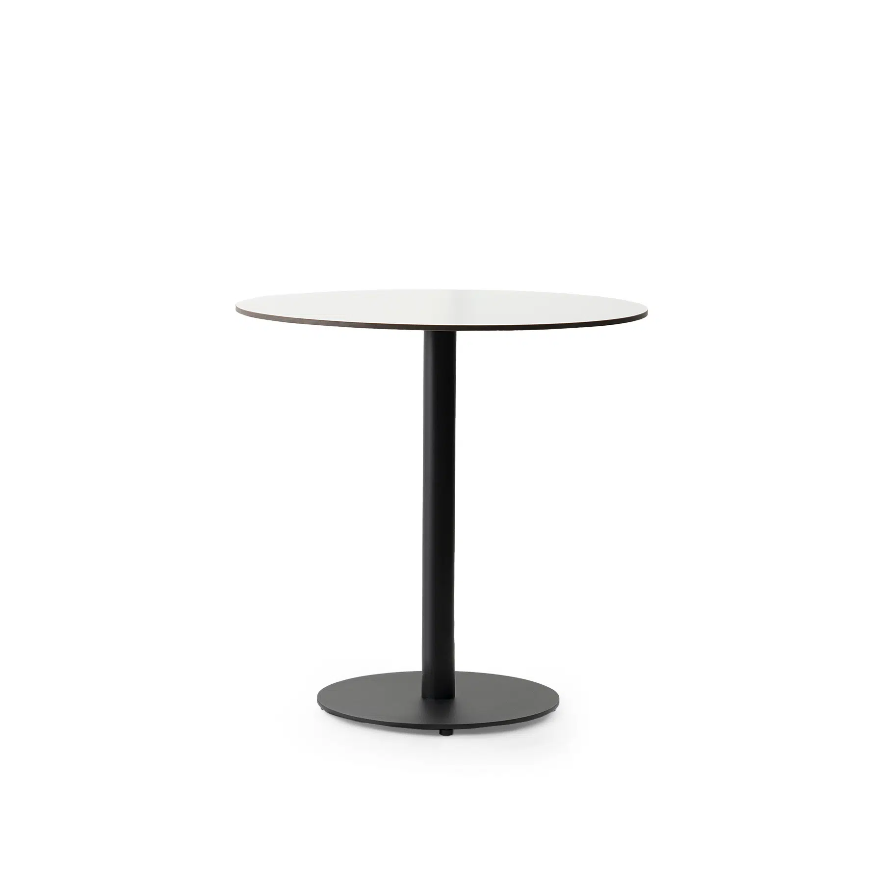 table terrasse ronde plateau stratifié