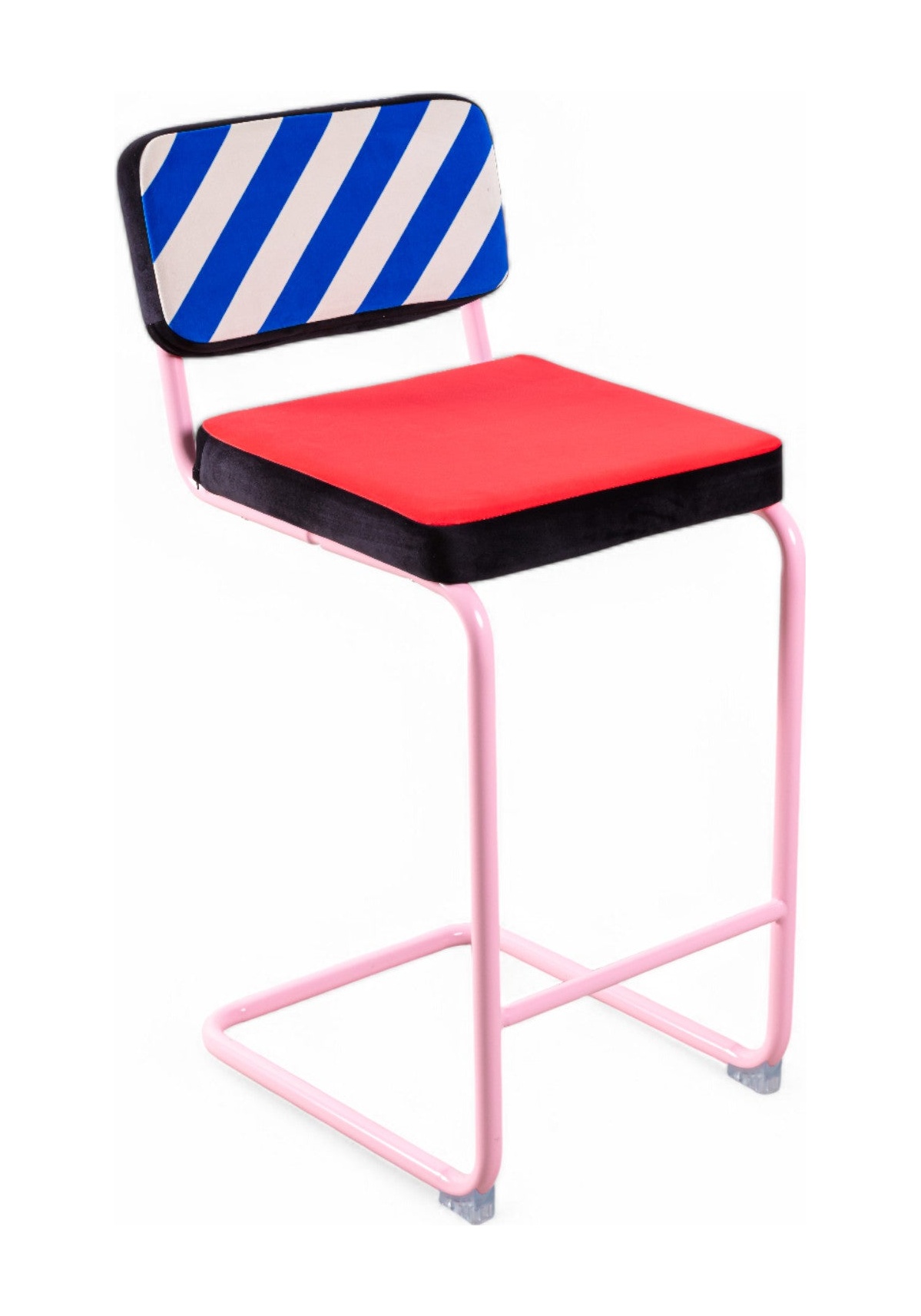 tabouret bar vintage Super Blue Stripes Seletti Hello Again