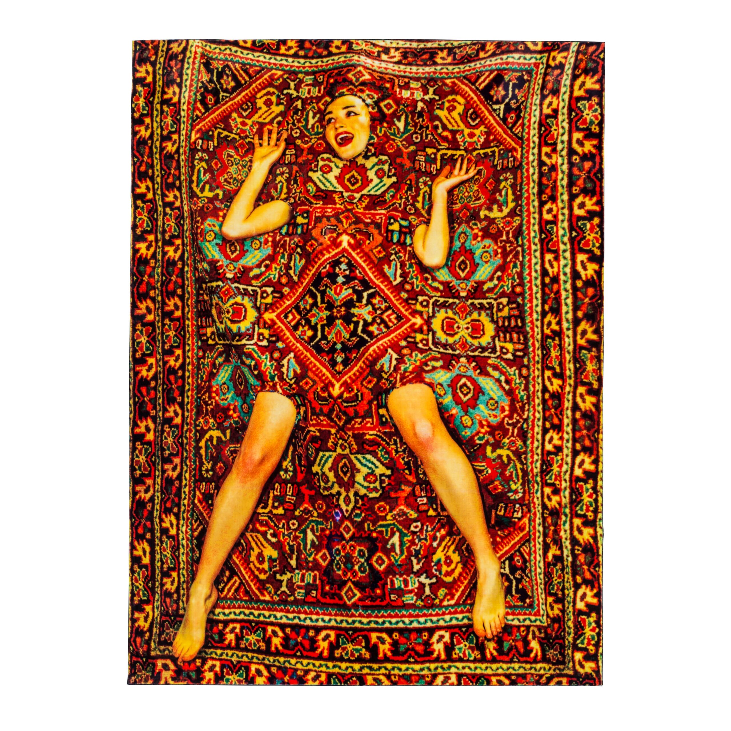tapis rectangulaire design Lady on Carpet Toiletpaper Seletti