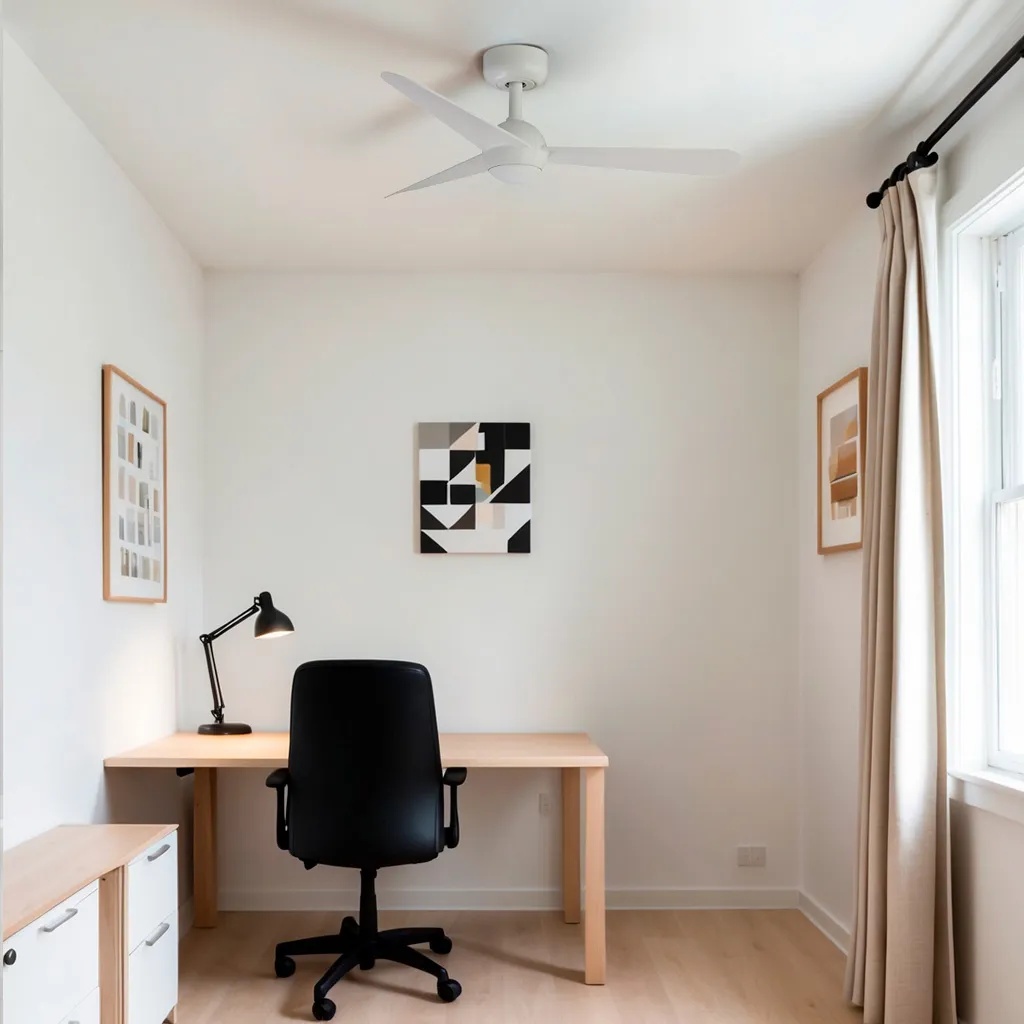 ventilateur plafond blanc