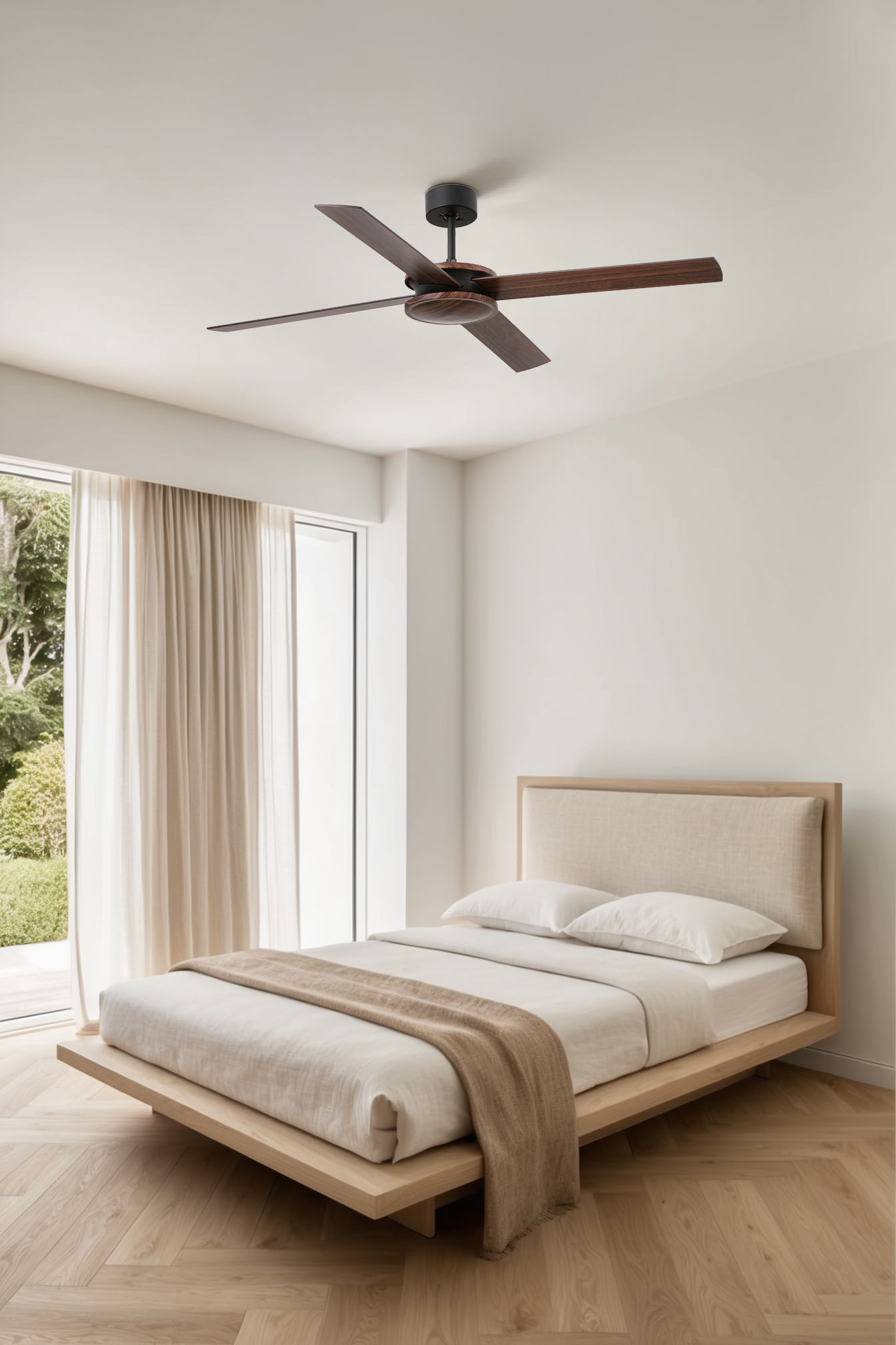 ventilateur plafond bois