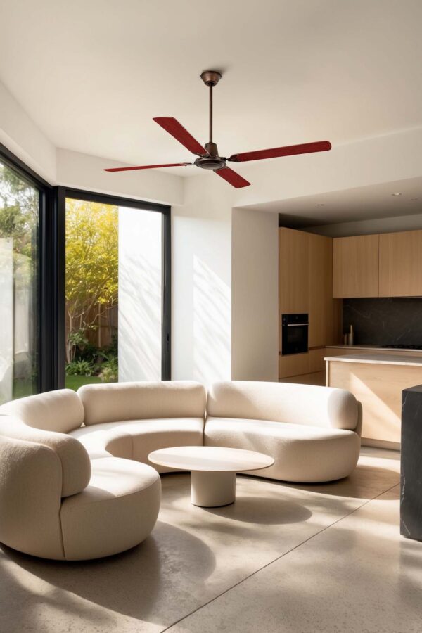 ventilateur plafond marron