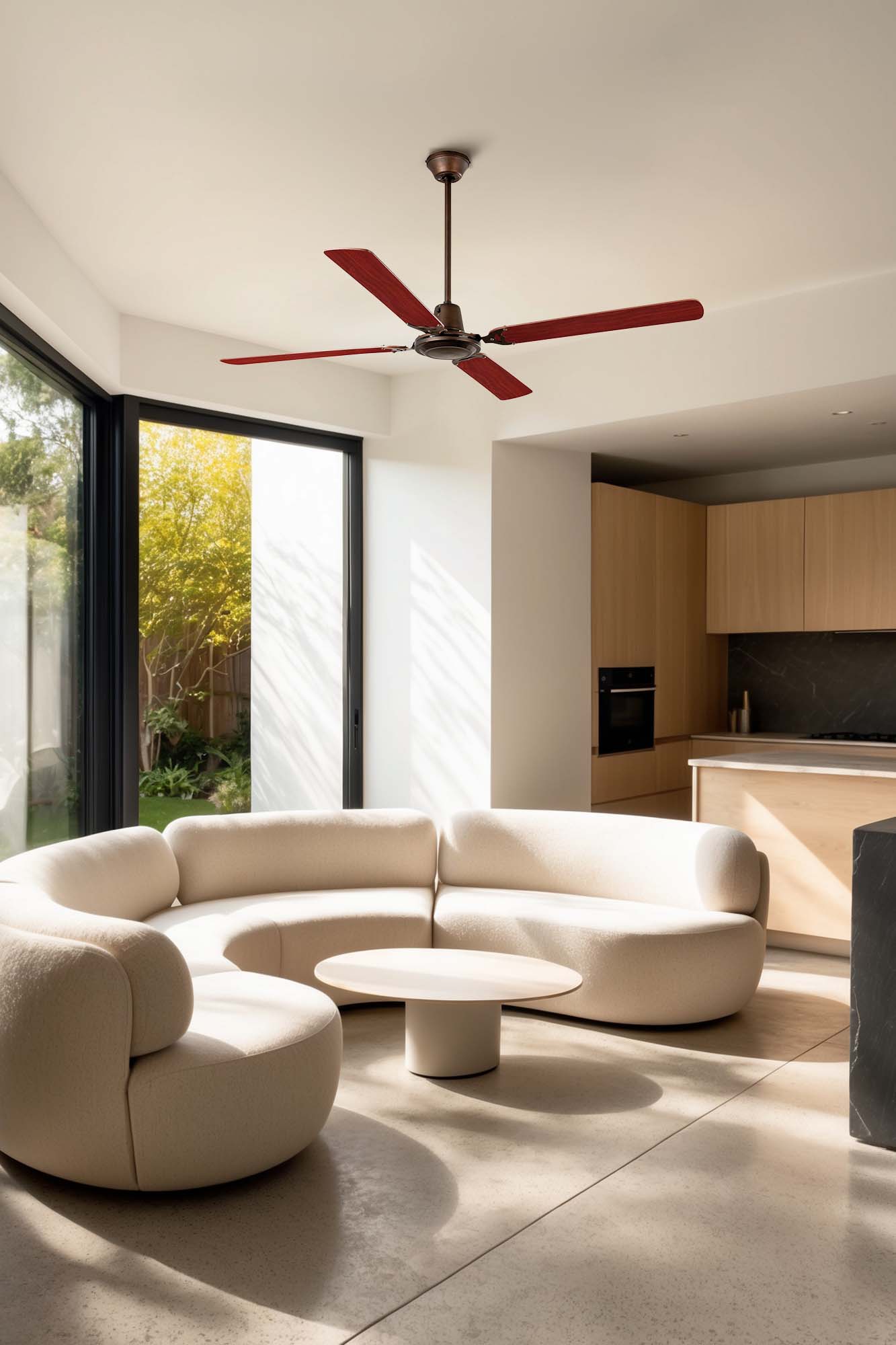 ventilateur plafond marron