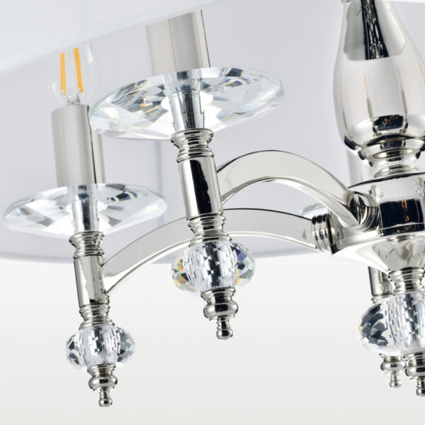 Lampe cristal : luminaires et lustres en cristal Suspension Verona — Tambour à Pampilles Cristal en situation