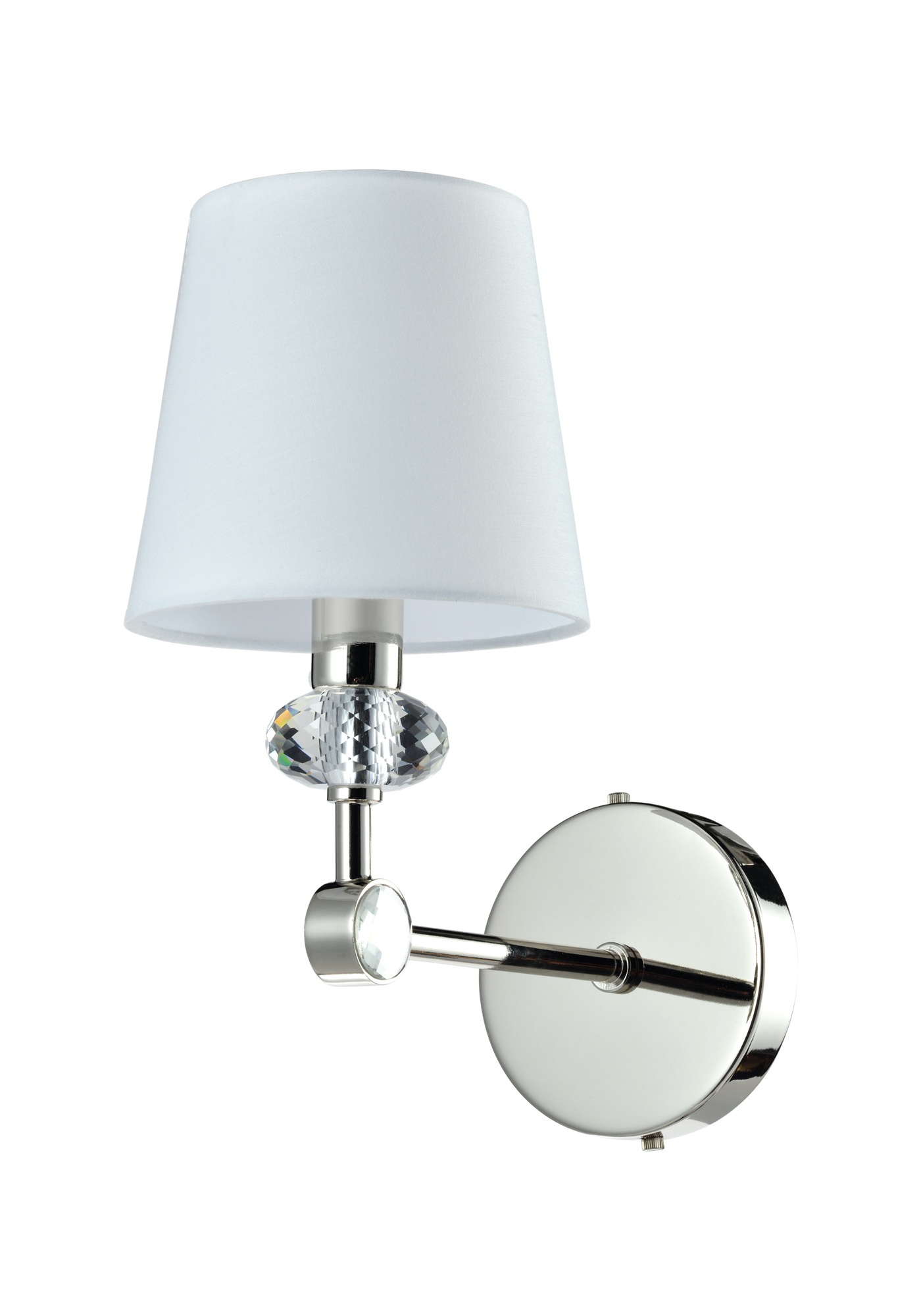 Applique Doha — Bras Nickel et Abat-Jour Bleu