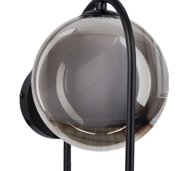applique anneau noir globe fumé detail du globe fume