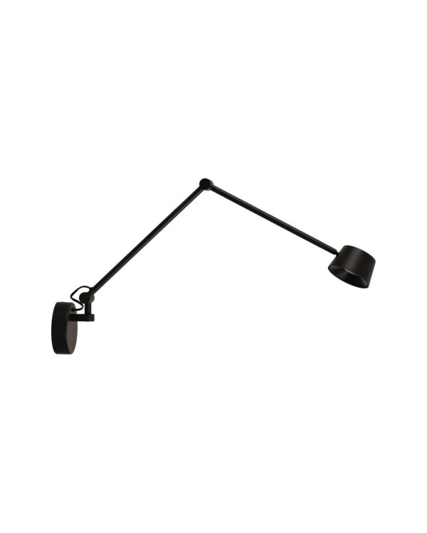 applique articulée Direction Wall Antidark en finition noir, packshot fond blanc