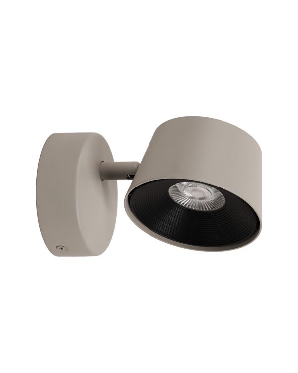 applique Direction Wall Short Antidark en finition gris mat, packshot fond blanc