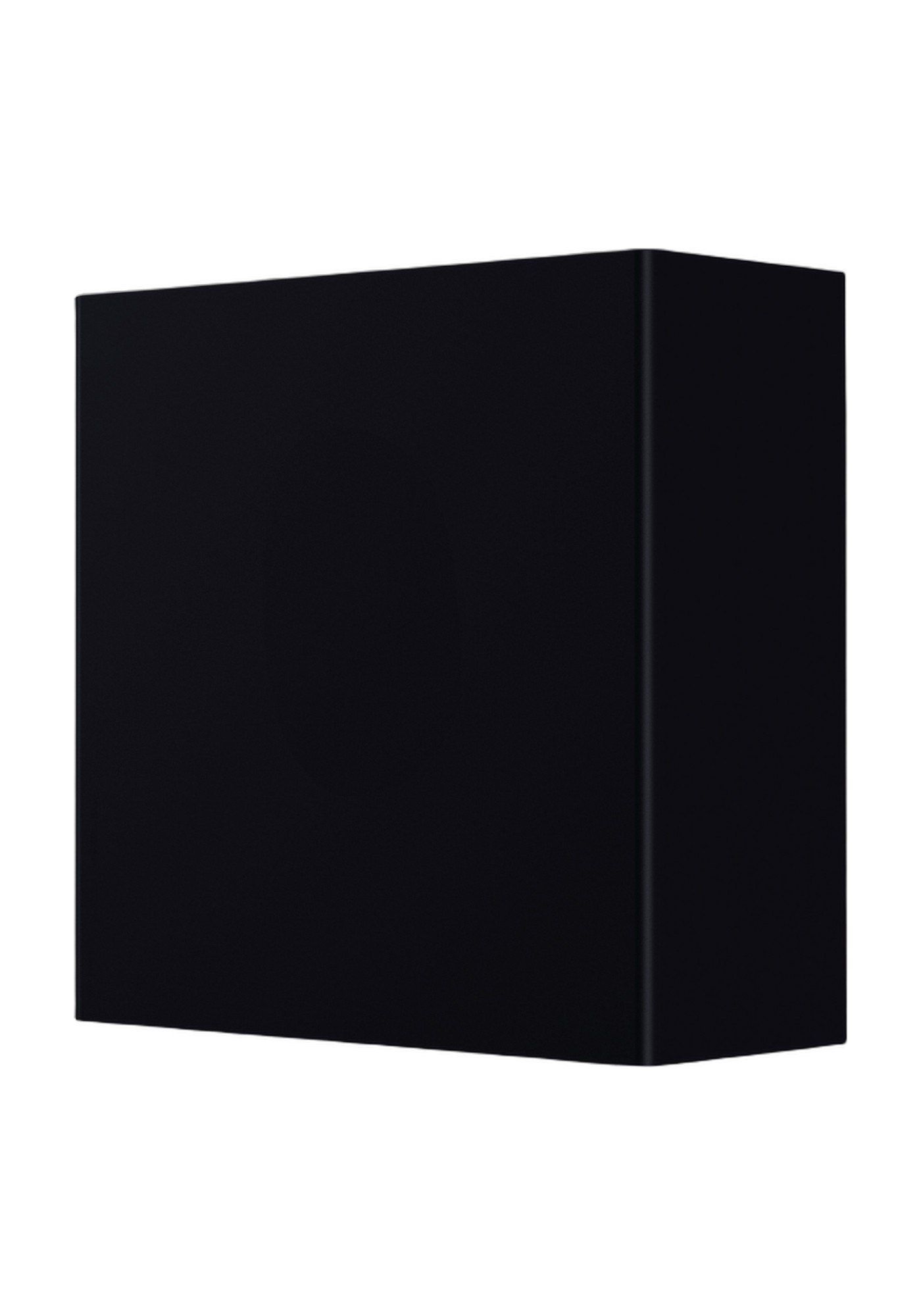 Applique extérieure Klint LED up and down par Roger Pradier applique extérieure Klint modèle face lisse en aluminium noir velours, rendu sur fond blanc