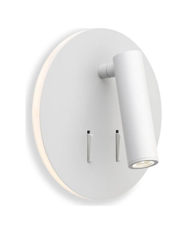 applique liseuse Circle Wall Antidark en finition blanc, packshot fond blanc