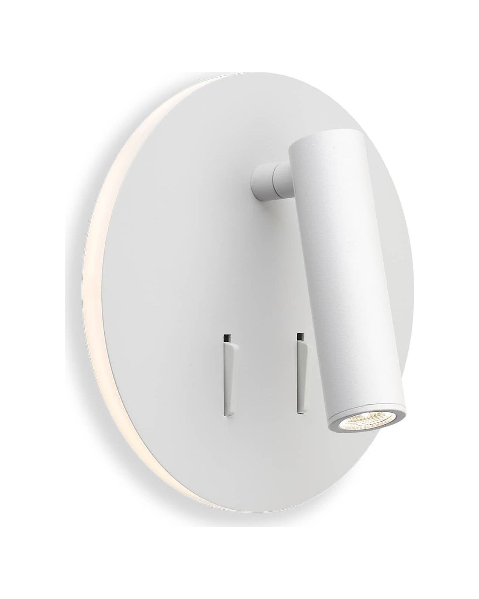 applique liseuse Circle Wall Antidark en finition blanc, packshot fond blanc