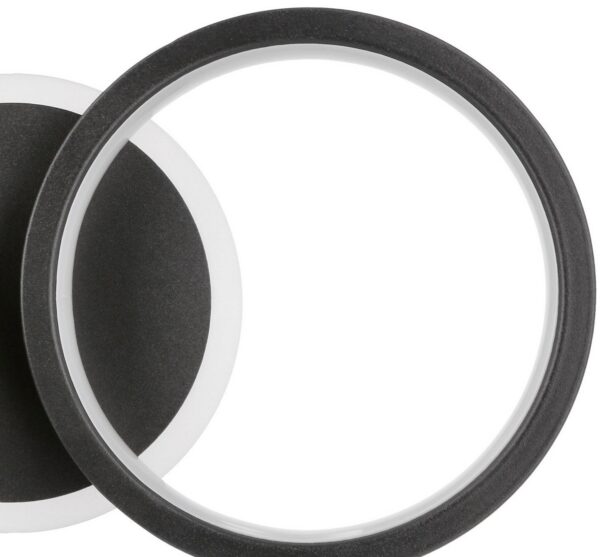 applique murale anneau LED vue rapprochée de l anneau lumineux
